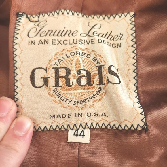 GUC Men's Gratis Sportswear 100% Leather Jacket, Size 44 - Picture 6 of 13